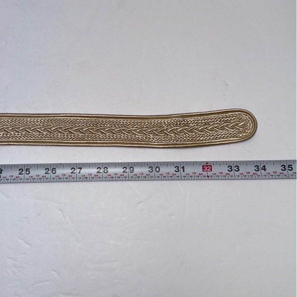Collezione New York Woven Rope Style Belt Gold Tone Buckle Women - Picture 5 of 5